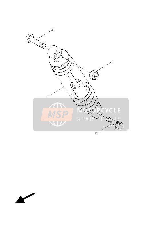 Yamaha CW50N 2016 Suspensión trasera para un 2016 Yamaha CW50N